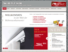 Tablet Screenshot of heimtextilien-hirsch.de